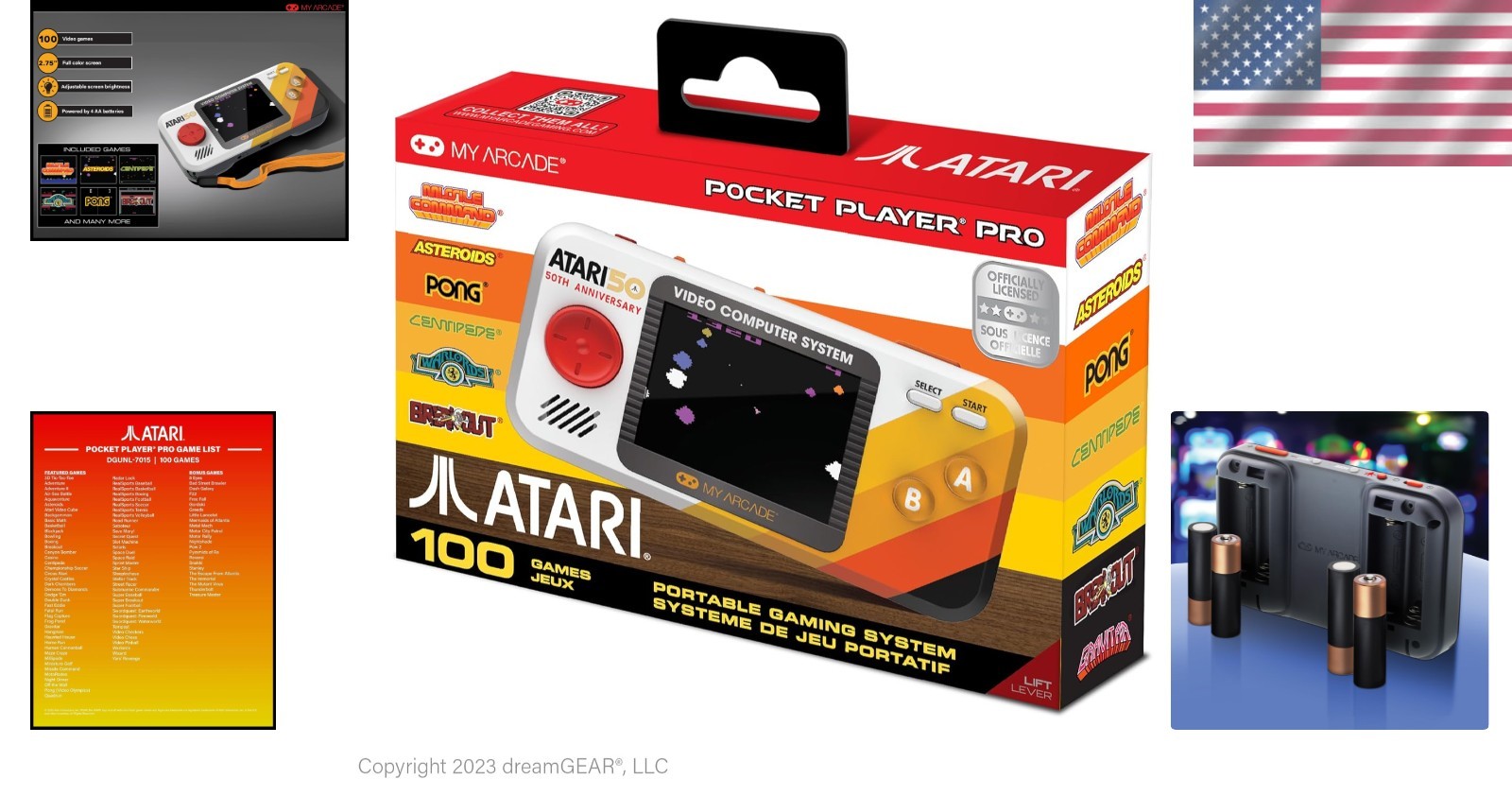 Atari Pocket Player Pro Handheld Retro Video Game Console 100 Games 2.75 Inch…