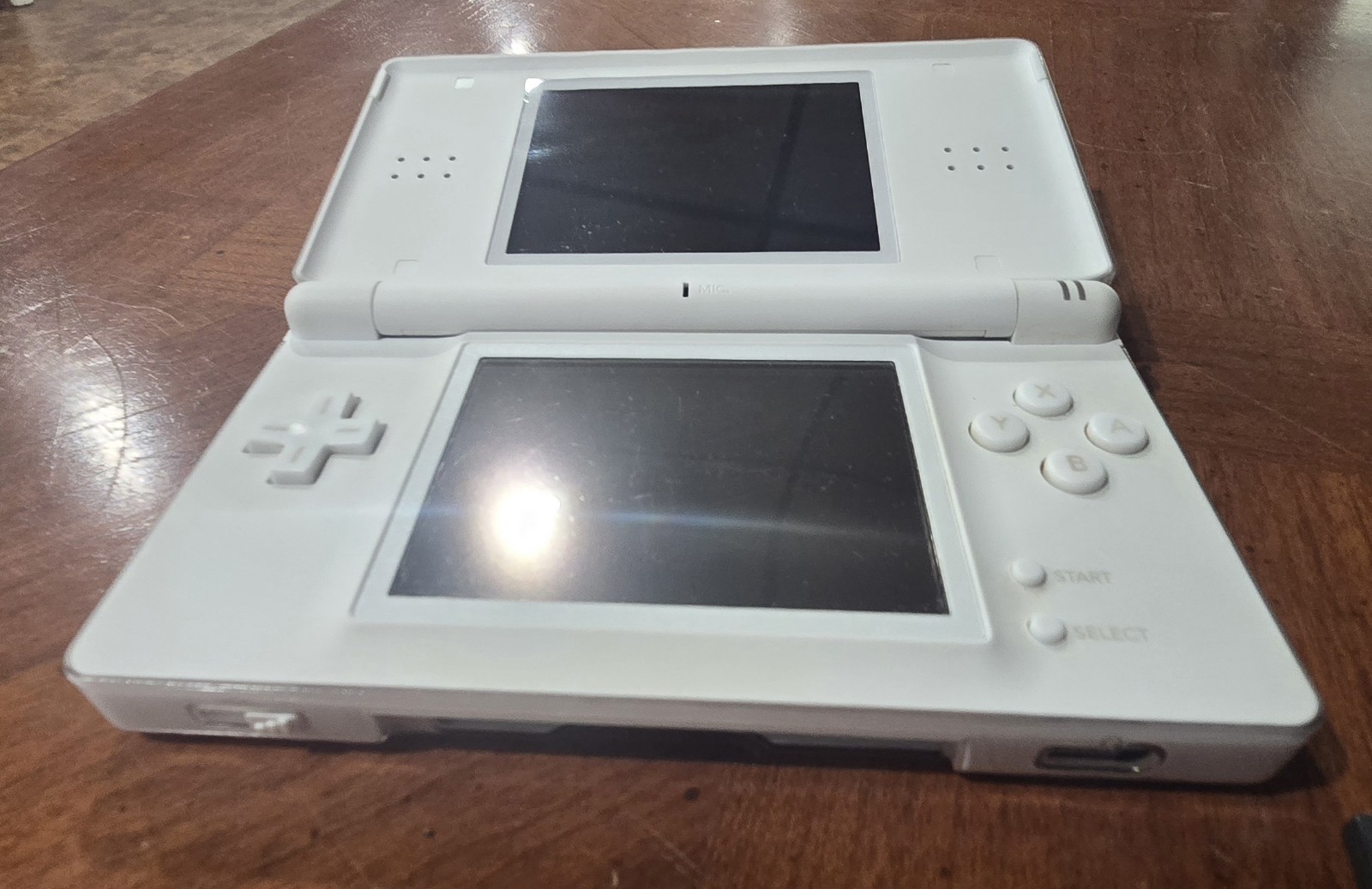 Nintendo DS Lite Polar White Handheld Gaming System with Nerf Case & Mario game!