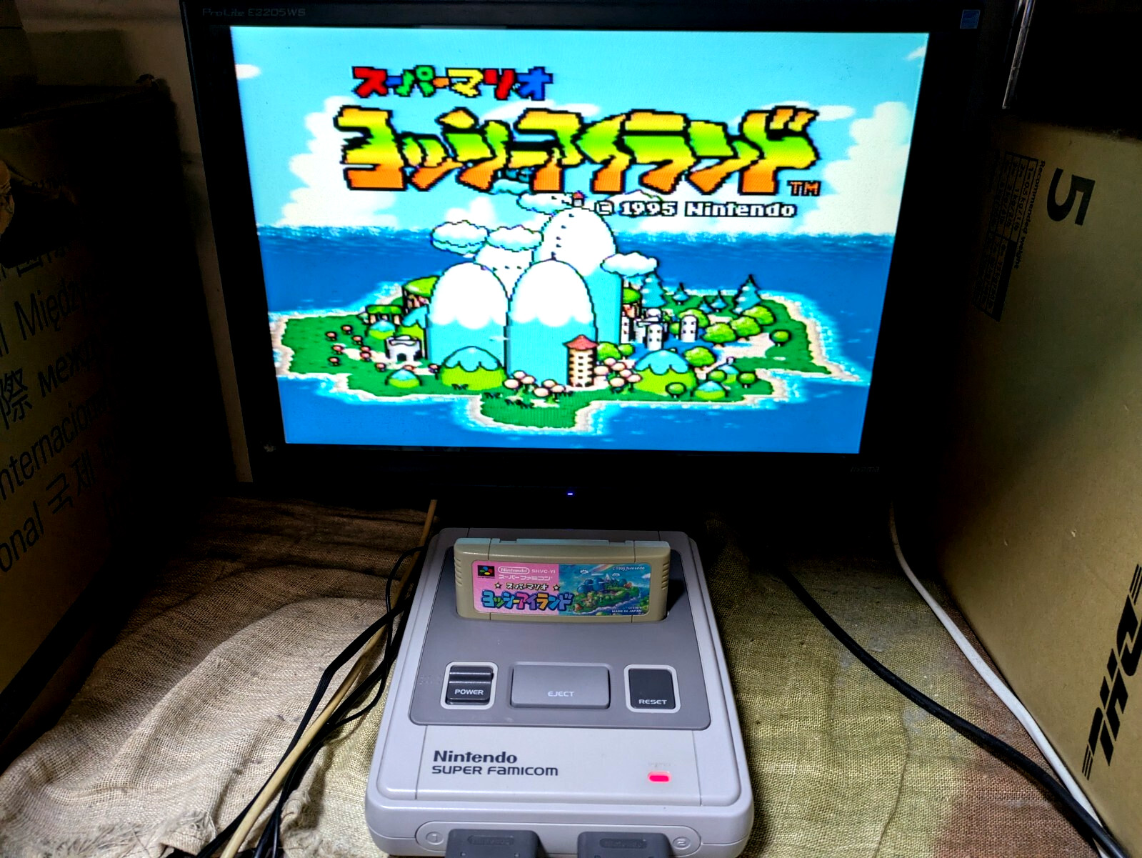Nintendo Super Famicom Console Case Super Mario Donkey Kong SNES Japan
