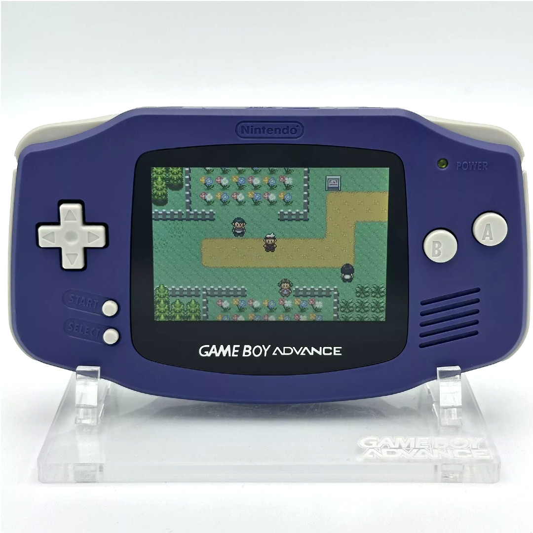 Nintendo Game Boy Advance GBA iPS V2 Backlight Backlit LCD Console Indigo & Grey