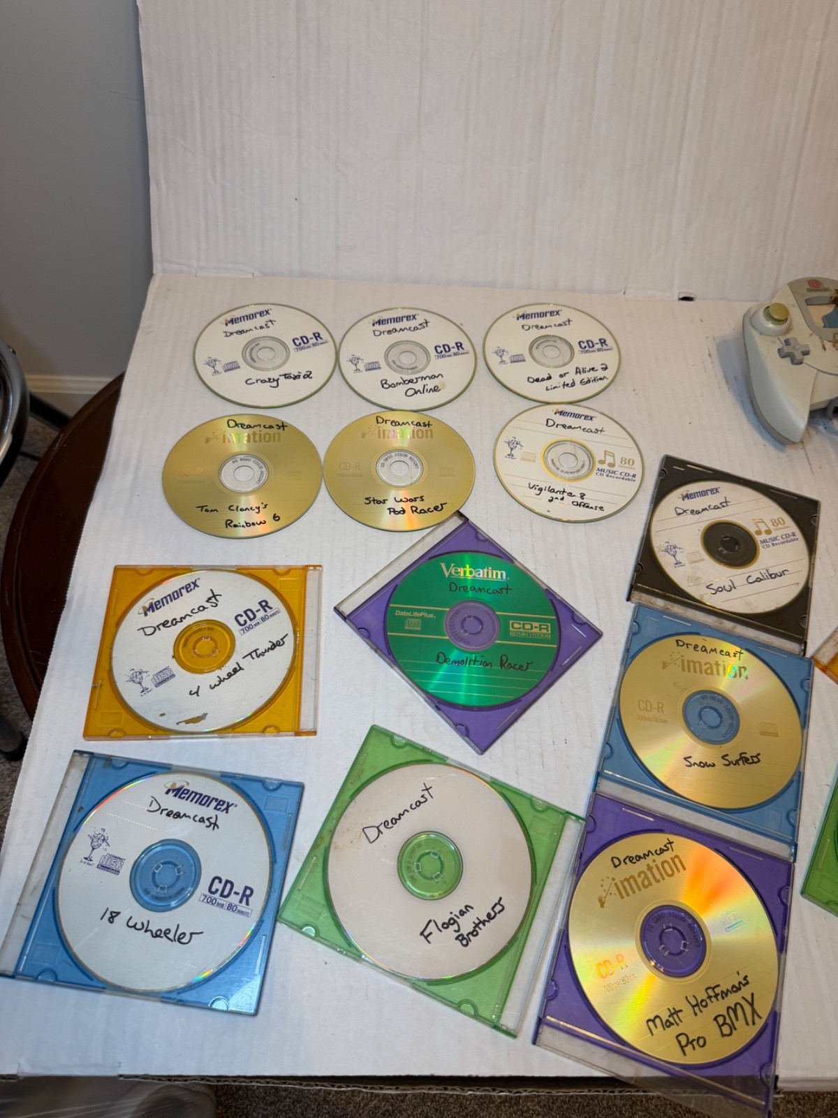 Sega Dreamcast Console Bundle w/ 2 Original Controllers Untested No Cords As-Is