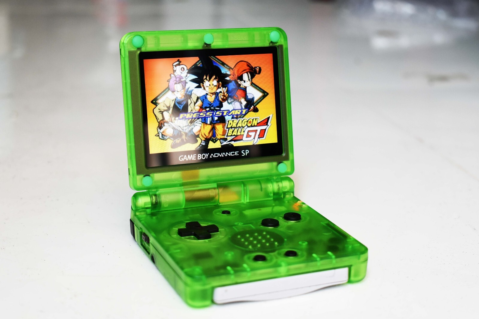 Backlit IPS LCD GBAsp Mod Nintendo Gameboy Advance SP Clear Green
