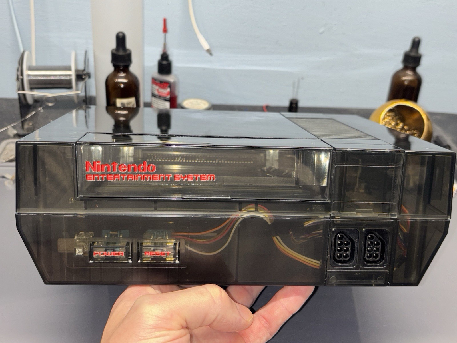 Ultimate NES RGB Nintendo Front Loader Full Recap LED Expansion Audio NESRGB V5