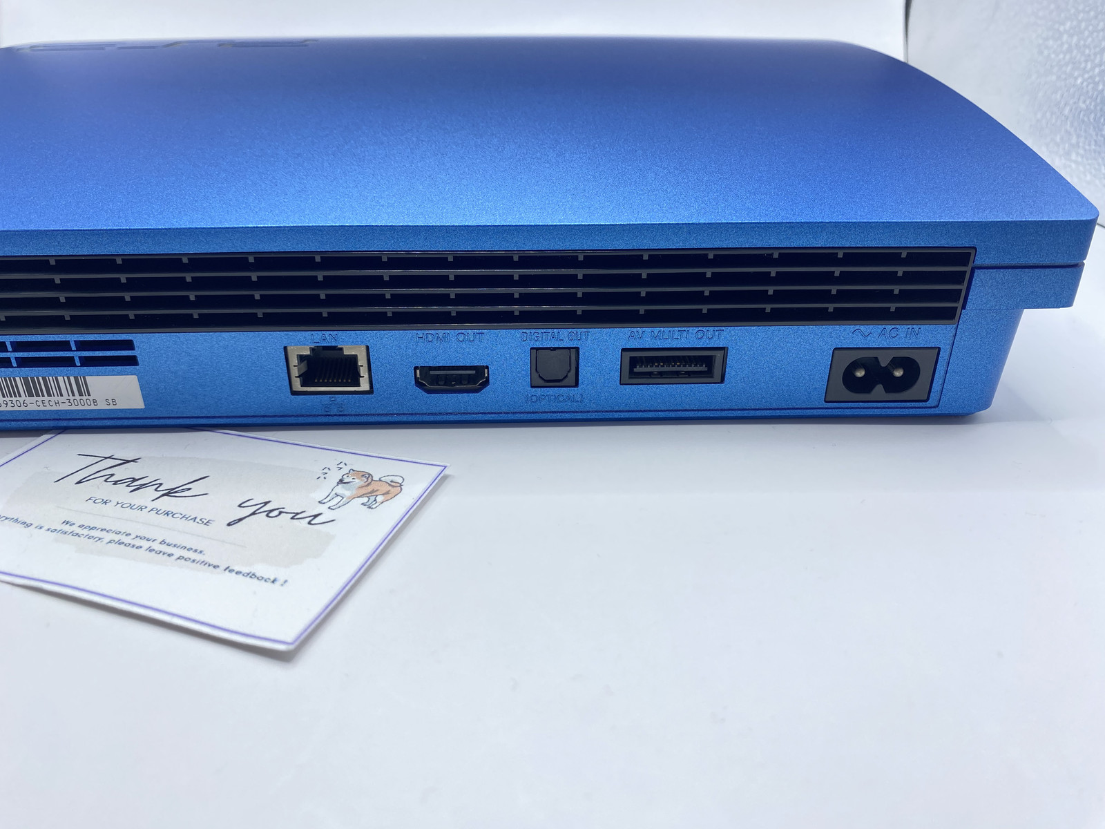 Excellent+++++PlayStation 3 Splash Blue 320GB (Model CECH-3000BSB) with Cable