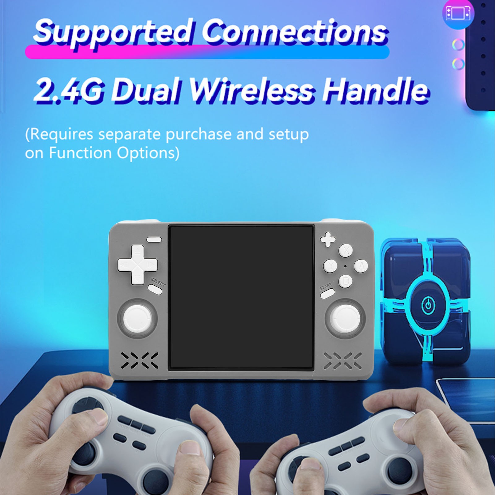 Retro Handheld Game Console 4in Screen 1.5GHz Portable Rechargeable Gaming GGAA