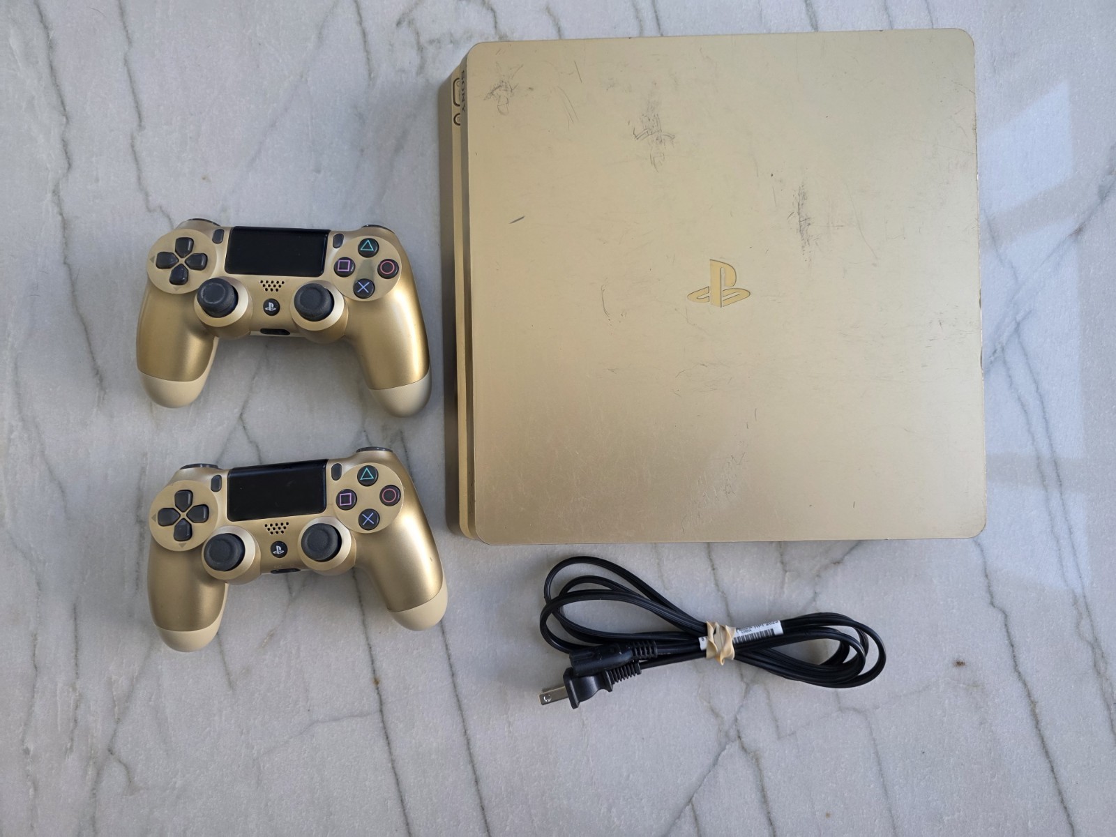 PS4 Playstation 4 CUH-2015B 1TB Console Controller Limited Edition Gold 11.00