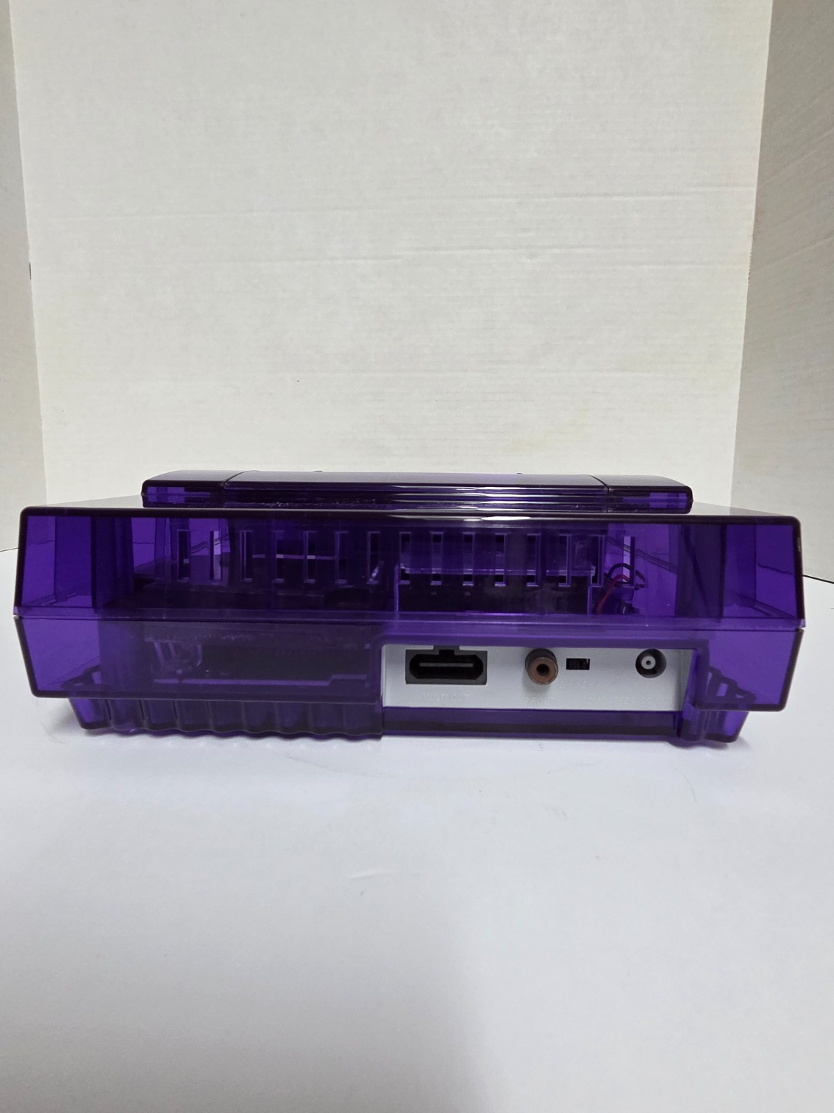 Custom Super Nintendo Transparent Purple/Smoke UPGRADED Triad Power Suppy