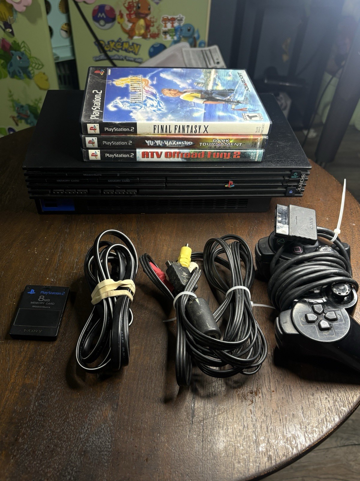 Sony PS2 scph-5001 bundle w/oem Controller,8mb memory card ,Final Fantasy X,ATV