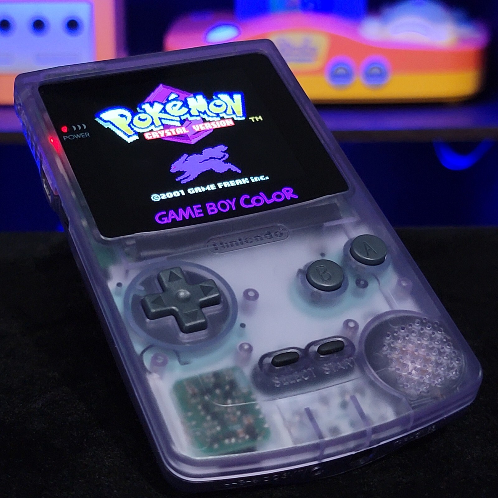 Atomic Purple Gameboy Color Console OLED Touch Screen GBC Game Boy