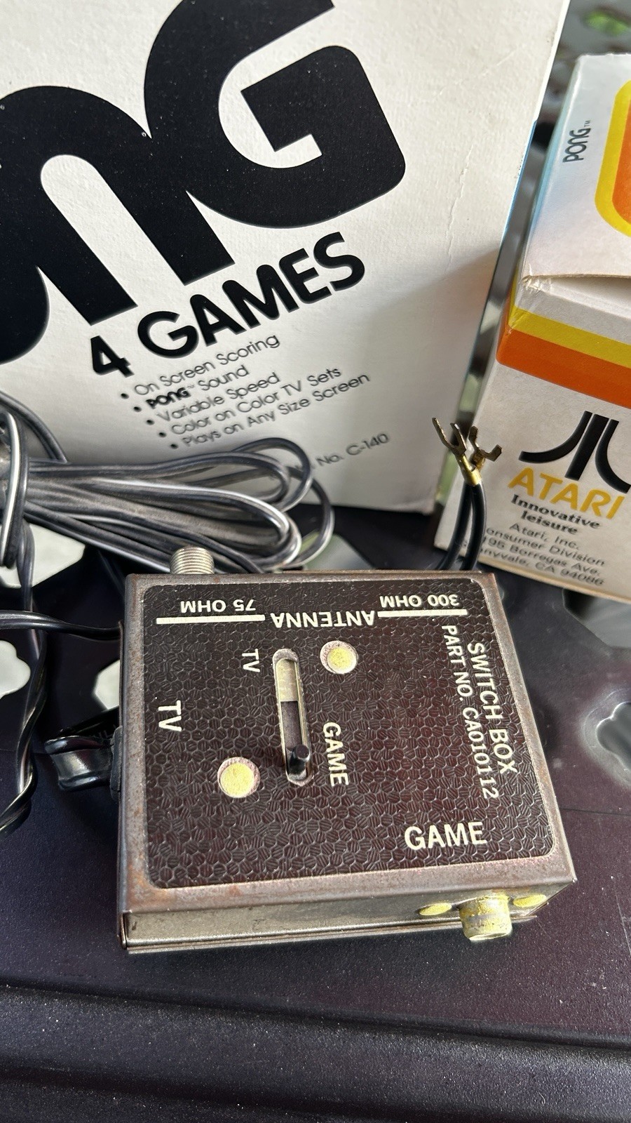 Atari Super Pong Game Console Box Foam , Model C-140 Untested