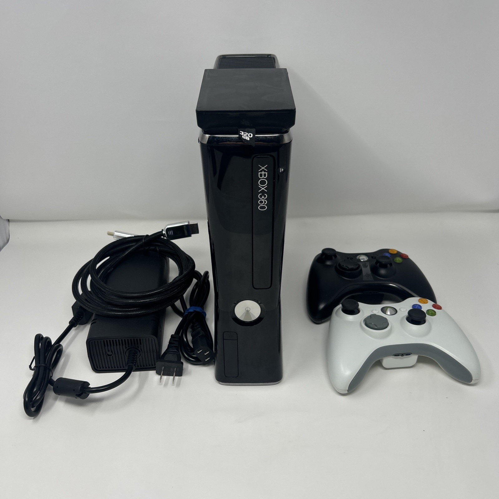 Microsoft Xbox 360 Slim Trinity 320GB Console Bundle 2 Controllers Refurbished
