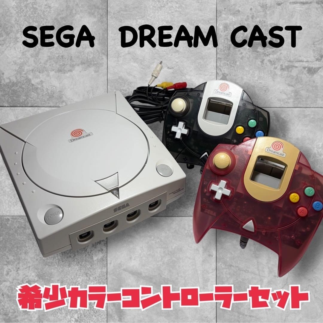 SEGA Dreamcast Console White w/Controller Passion Pink Clear Black USED Japan