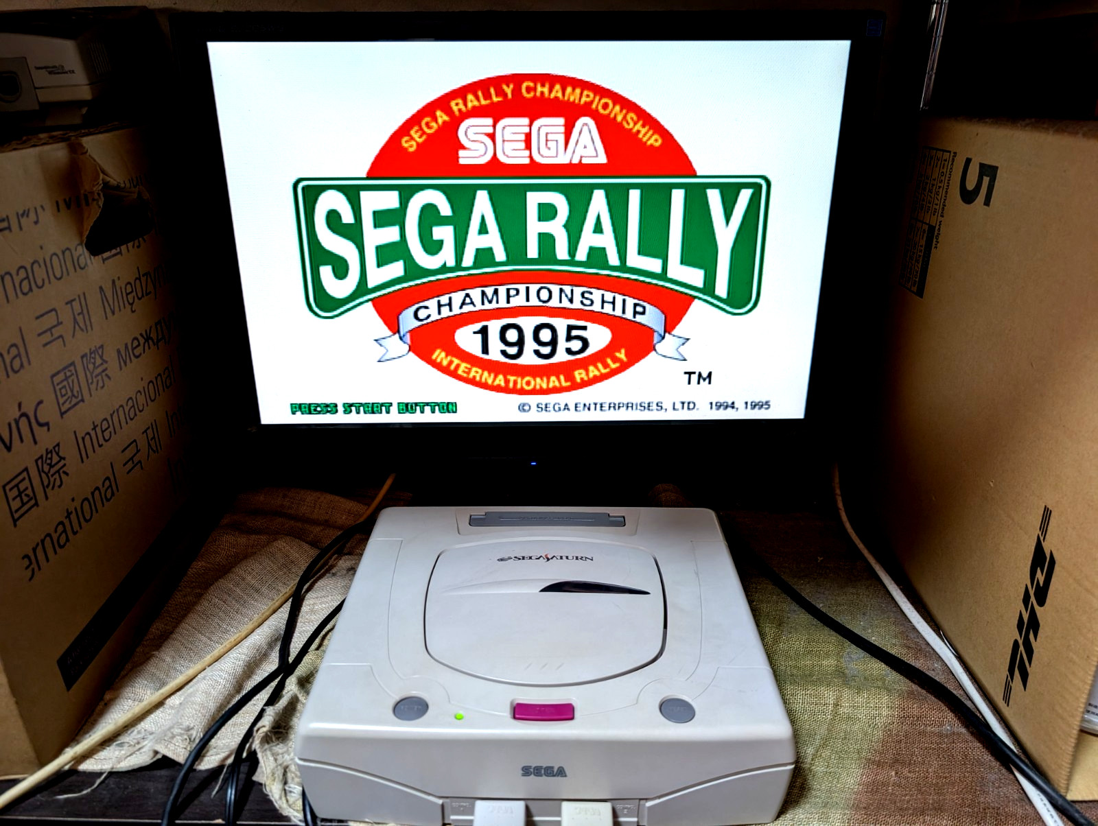 Sega Saturn White Console 3D Multi controller Nights Virtual-On Japan
