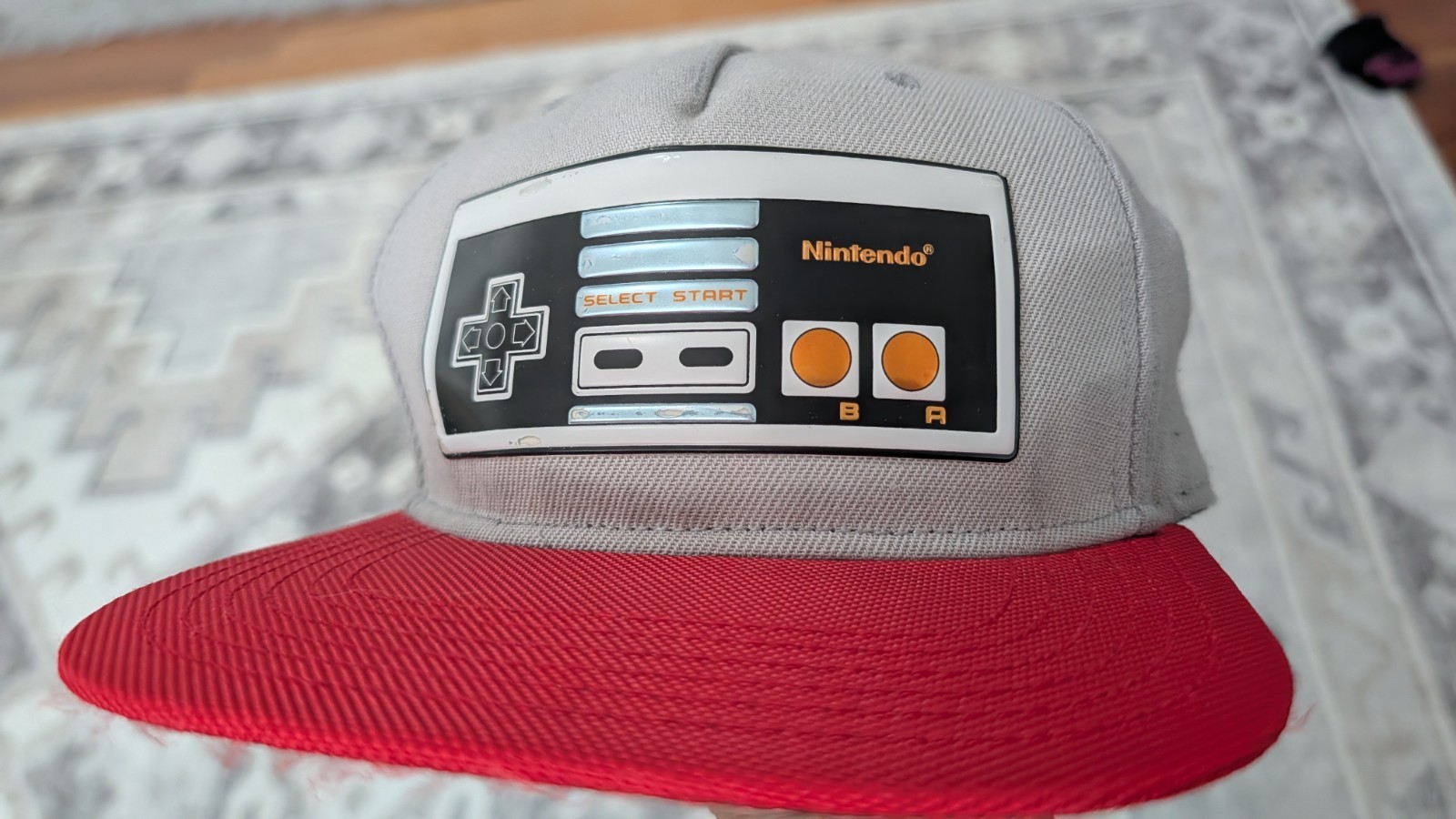 Nintendo Gray & Red Retro Controller Snapback Hat