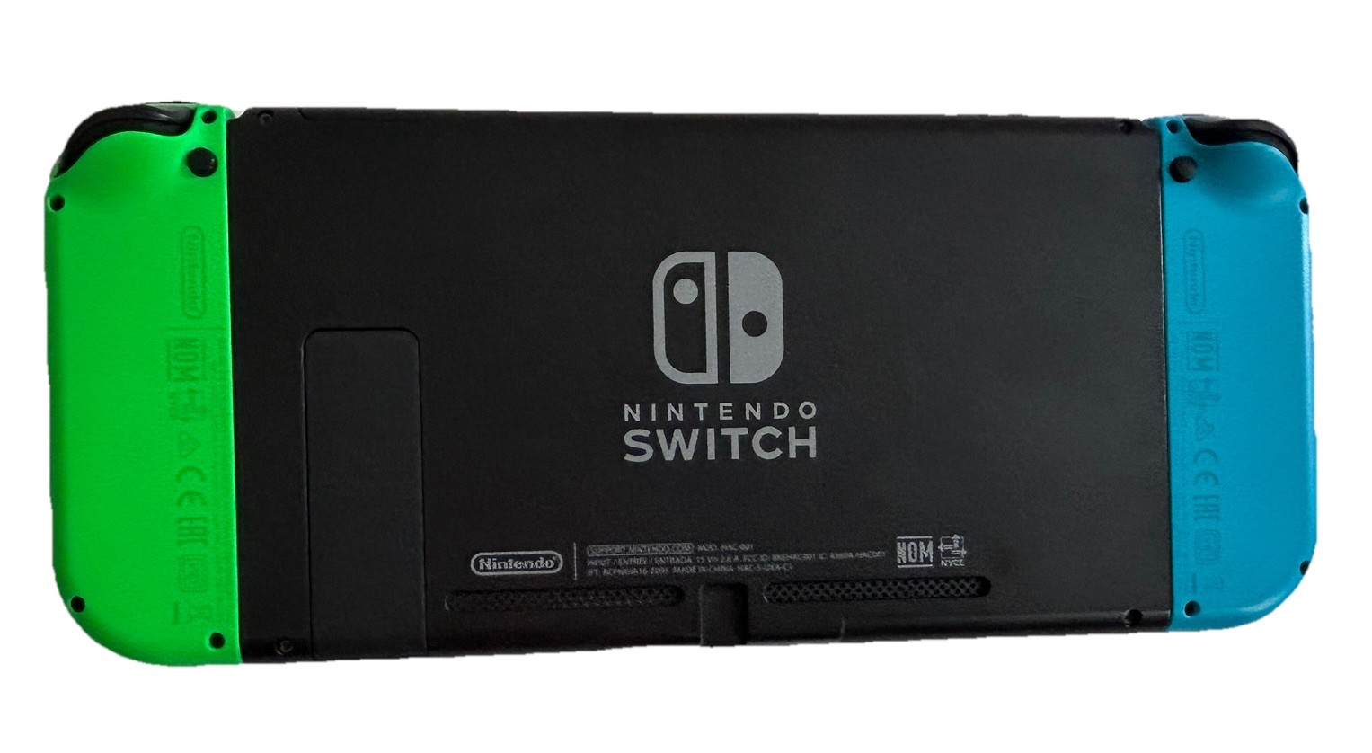 Nintendo Switch Console Bundle HAC-001 Neon Blue/Green & Red Joy-Cons, Case More