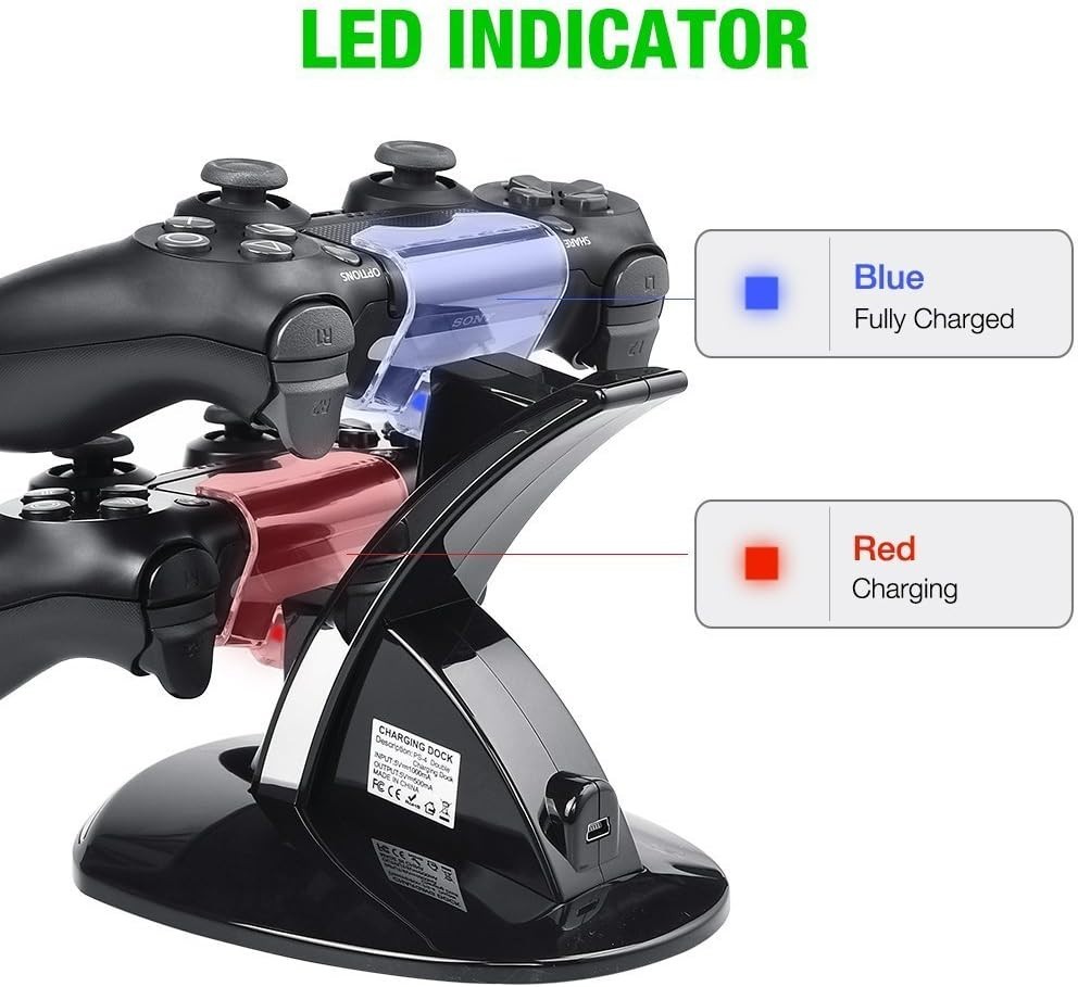 PS4 Controller Charger Station PlayStation 4 DualShock For PS4/PS4 Pro/ PS4 Slim