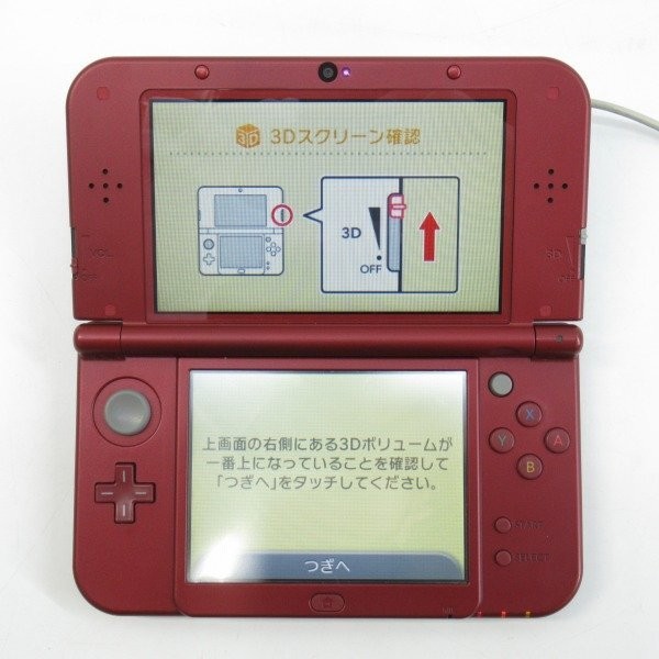 Nintendo New 3DS LL Console (RED-001/Metallic Red) Used Region Japan w/charger