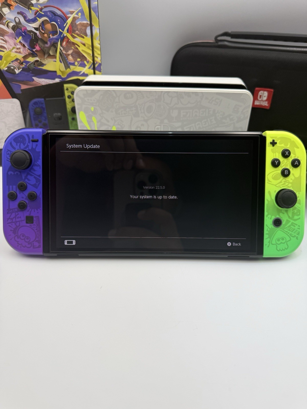 Nintendo Switch OLED Splatoon 3 Edition Complete in Box + SD128GB Excellent