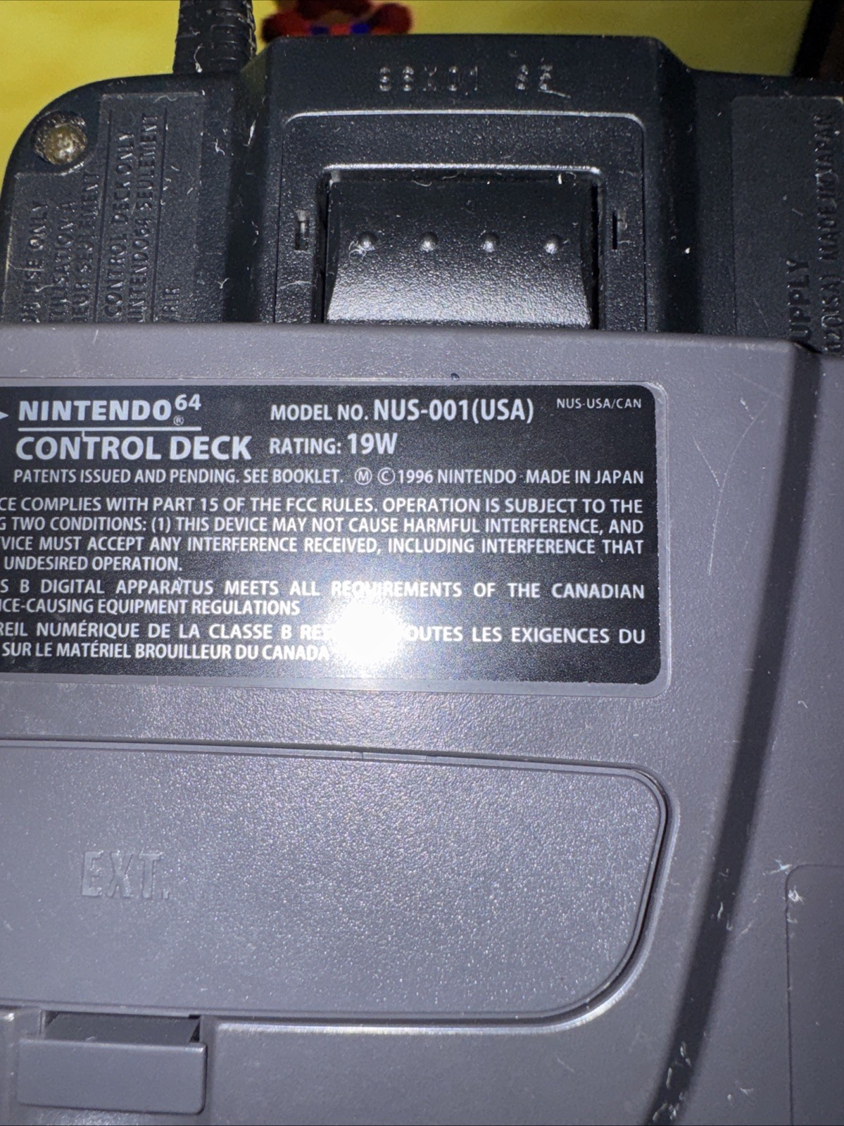 Nintendo 64 Console With 2 Controllers, Jumper Pack, And Cords Game Not Included