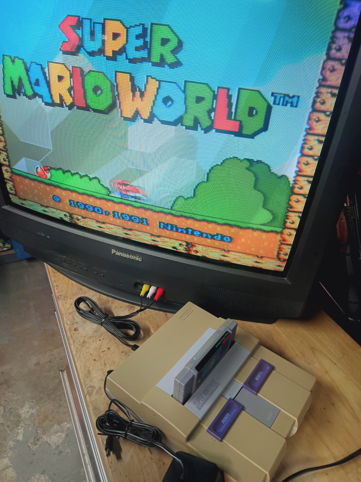 Super Nintendo Console W MARIO SNES SNS-001 New Controllers Cables Tested Works