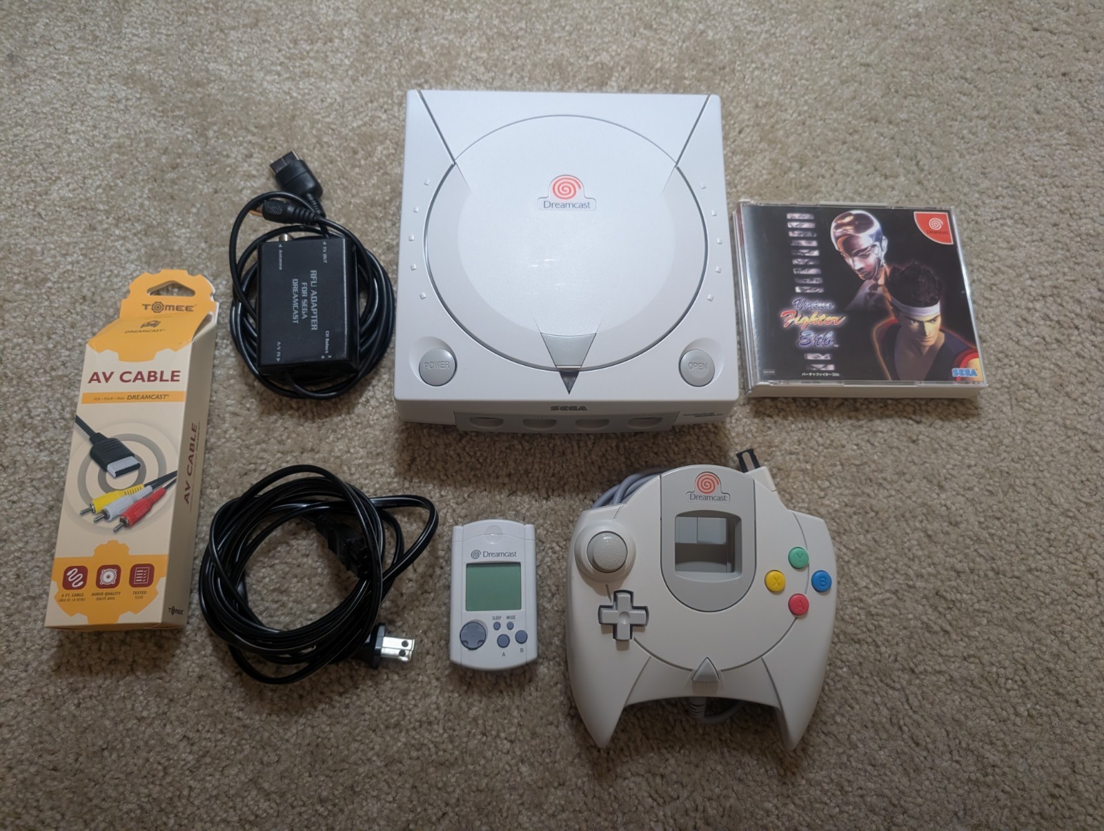 Region Free, New Clock – Sega Dreamcast VA0 Console Bundle – Clean and Working!