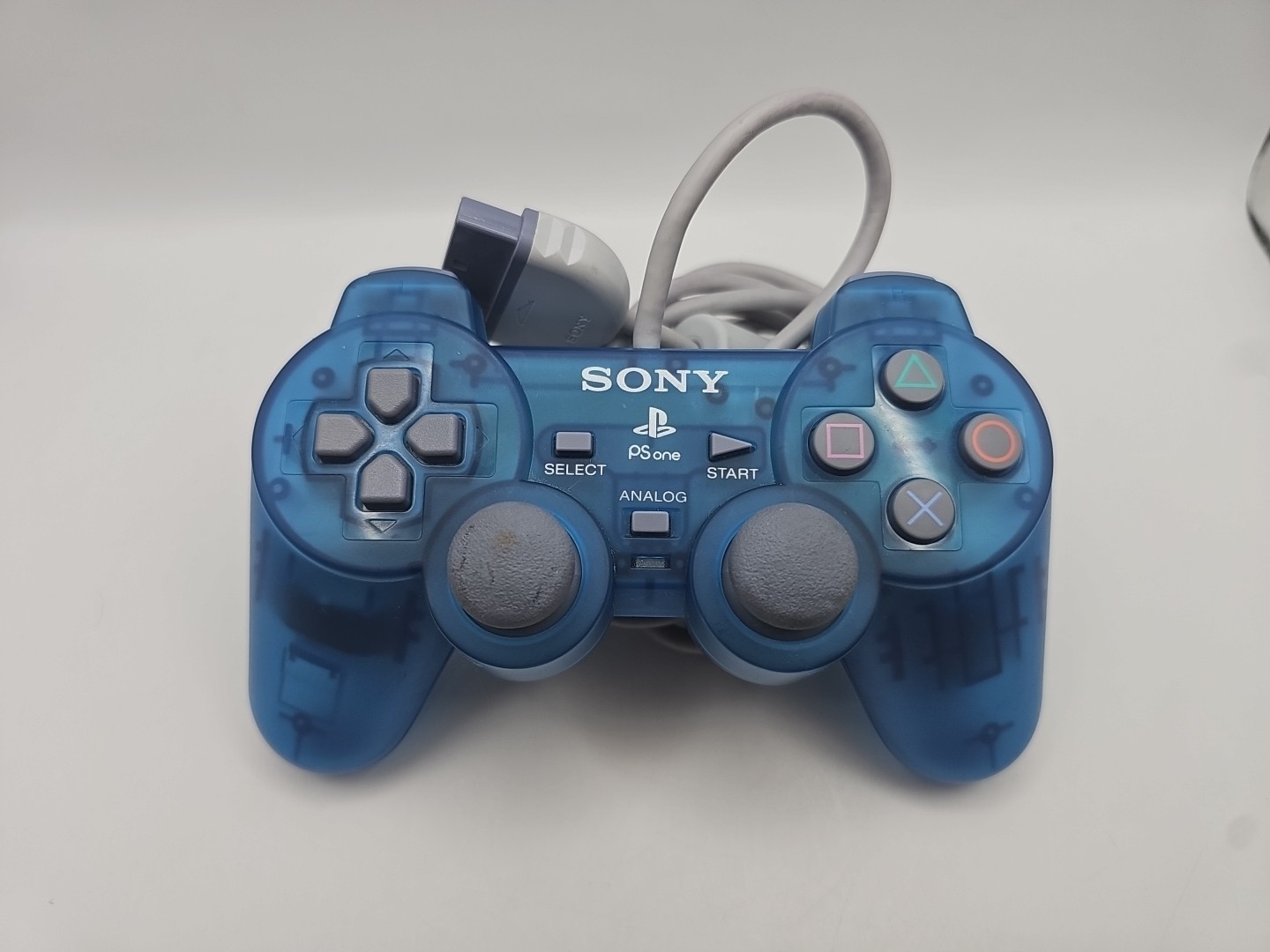 Sony PlayStation Launch Edition Gray Console – W/ 2 Blue Analog Controllers