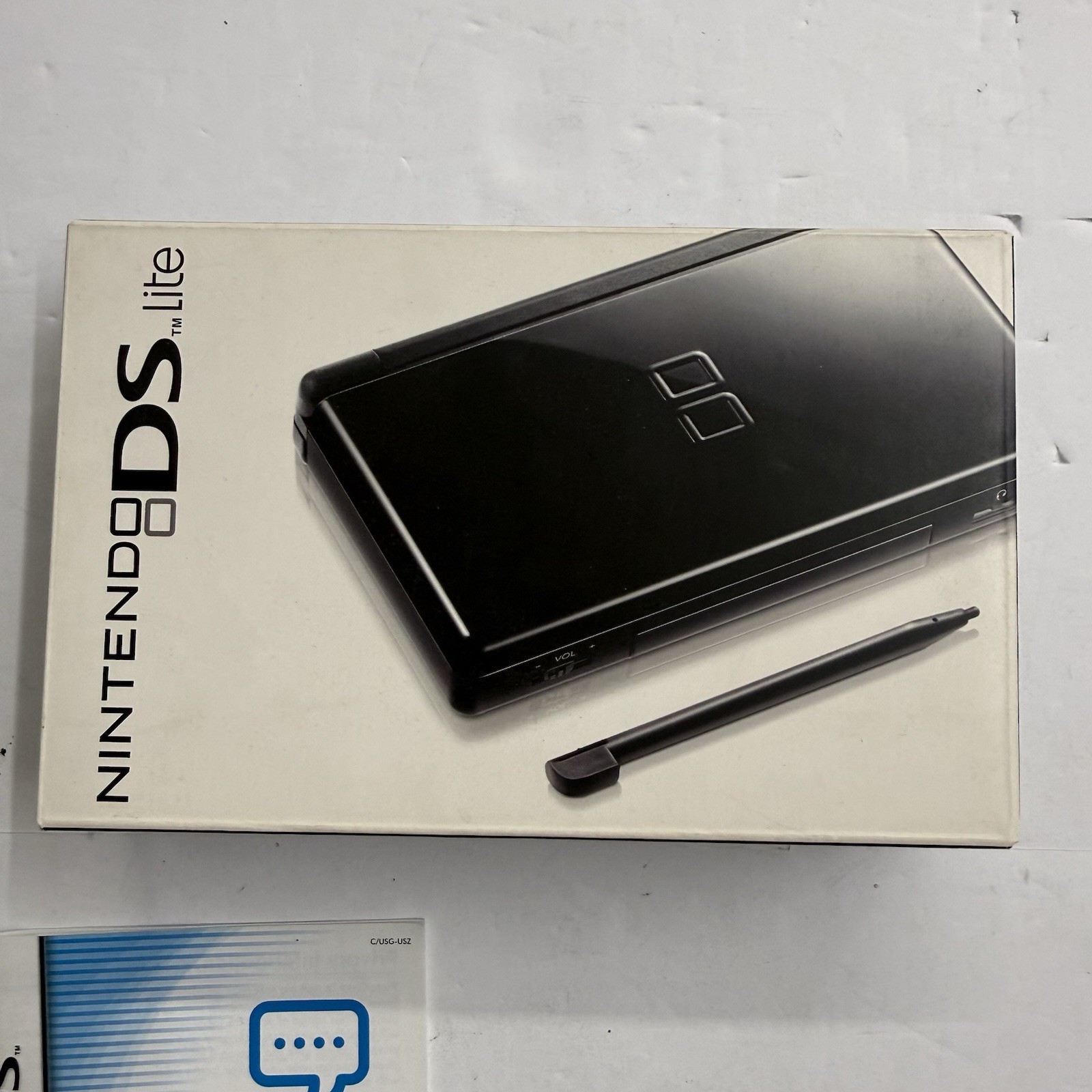 Box Only – Nintendo DS Lite Handheld System – Onyx Black Not Complete