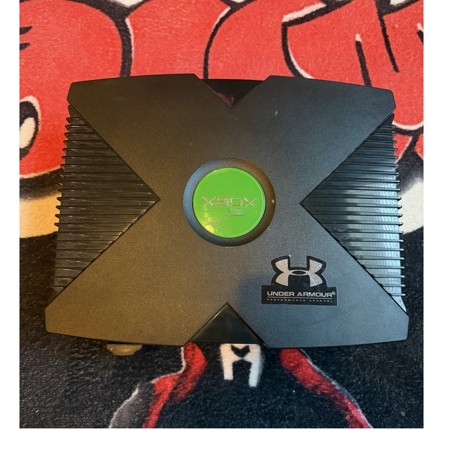 Microsoft Original Xbox Console Only Black/Green Under Armour Decal NTSC 480p