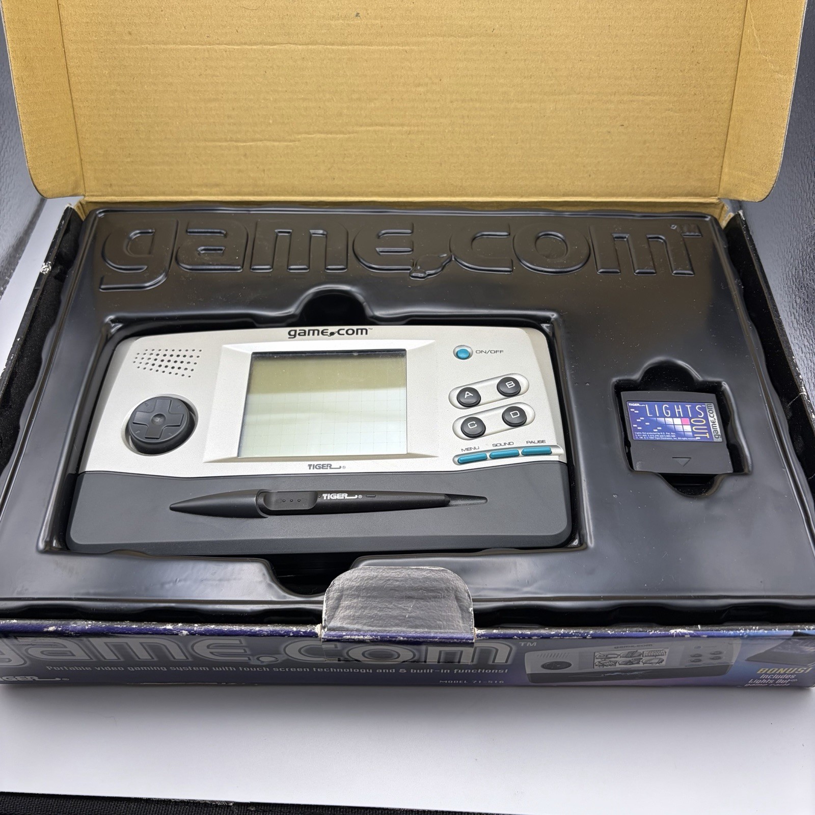 Tiger Game.com Handheld Console Complete in Box CIB Works Tested – Screen Issues