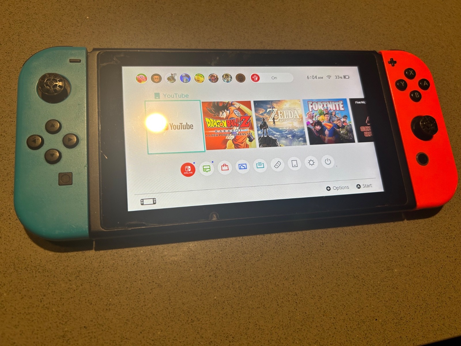 Nintendo Switch 32GB Gray Console with Neon Red and Neon Blue Joy-Con