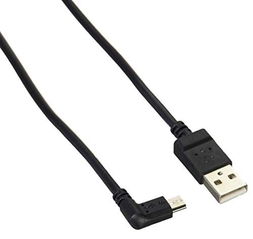 ELECOM microUSB cable L-shaped 2A output A-microB USB 2.0 black 1.2m