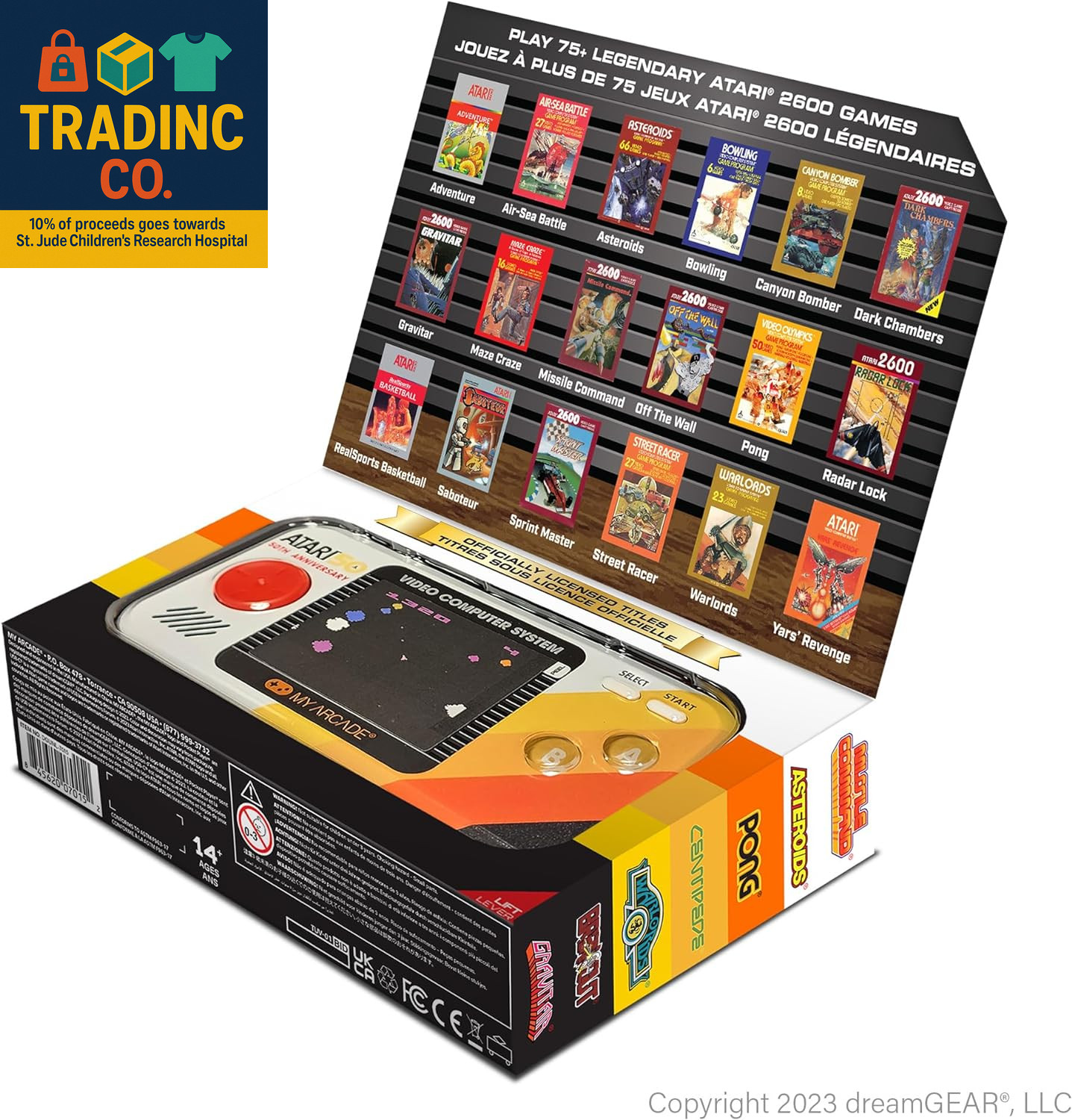 Atari Pocket Player Pro: Handheld Portable Video Game Console with 100 Games, 2.