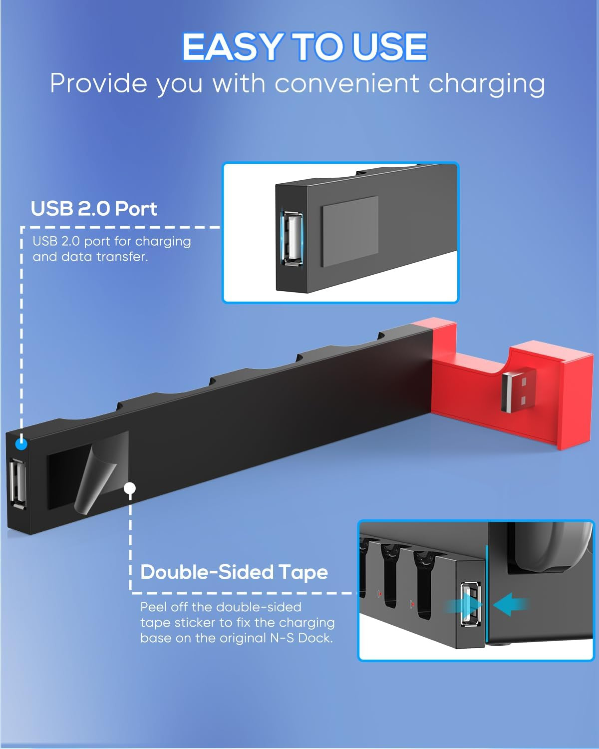 Switch 1 & Switch OLED Controller Charger Dock, Charging Dock for Switch OLED,