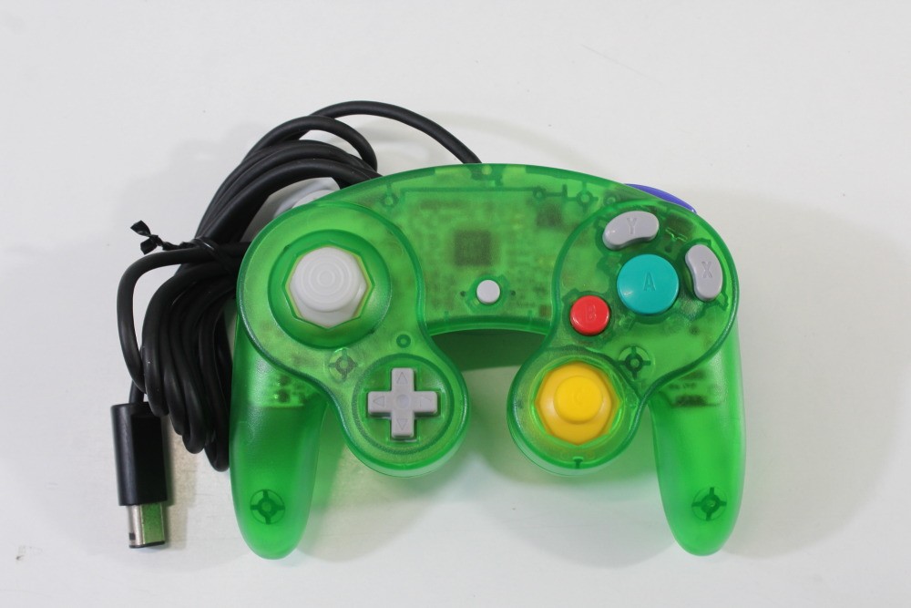 Nintendo Gamecube Clear Dark Green Console Controller AC AV Memory NTSC-U/C US