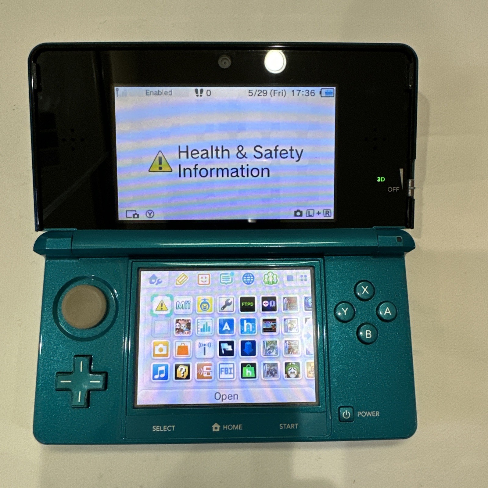 *TESTED* JAPANESE Nintendo 3DS Aqua Blue Console Complete In Box CIB #G65