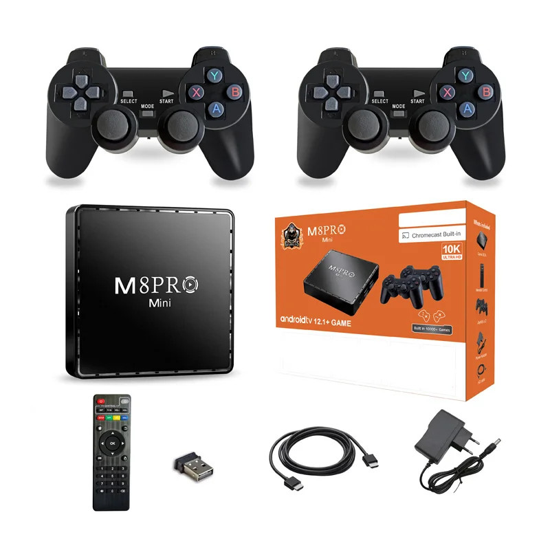 M8 Pro Mini Game Box 4K HD 64GB 10000+Games H313 Android 10 4G Wi Fi Smart TV Me