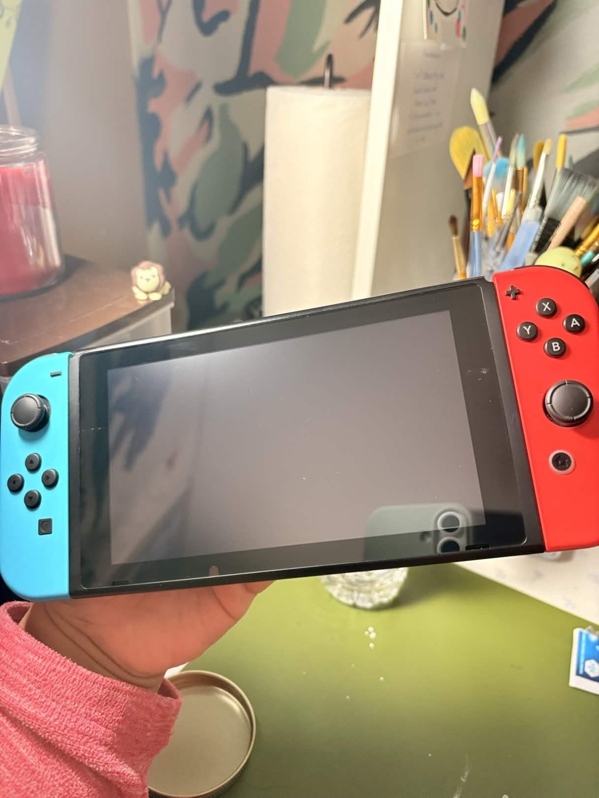 Nintendo Switch 32GB Gray Console with Neon Red and Neon Blue Joy-Con