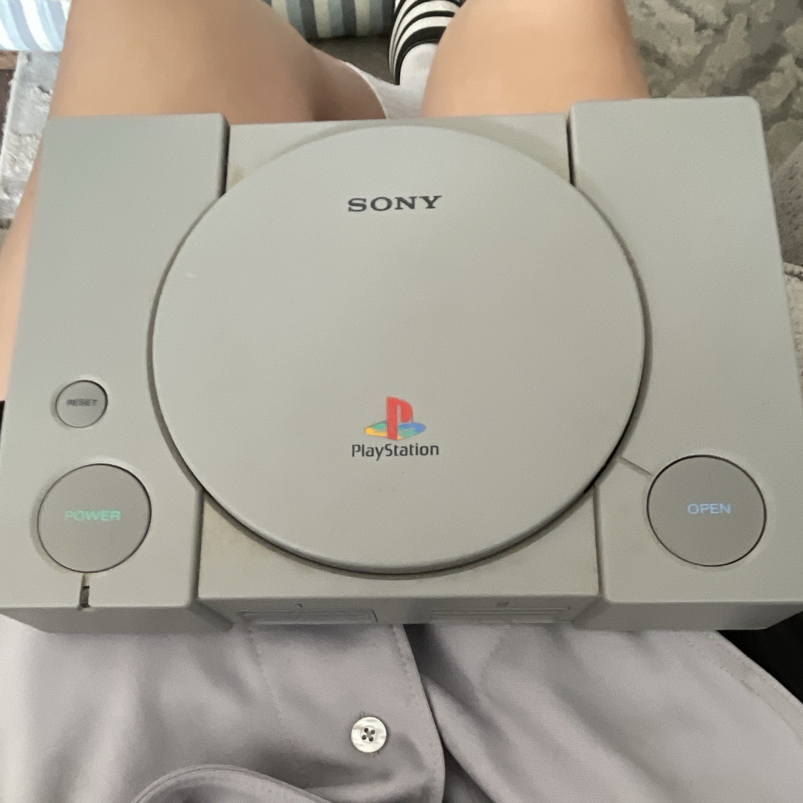 Sony PlayStation PS1 Console SCPH-7501 Gray NTSC-U/C w/ Box, 2 Controllers