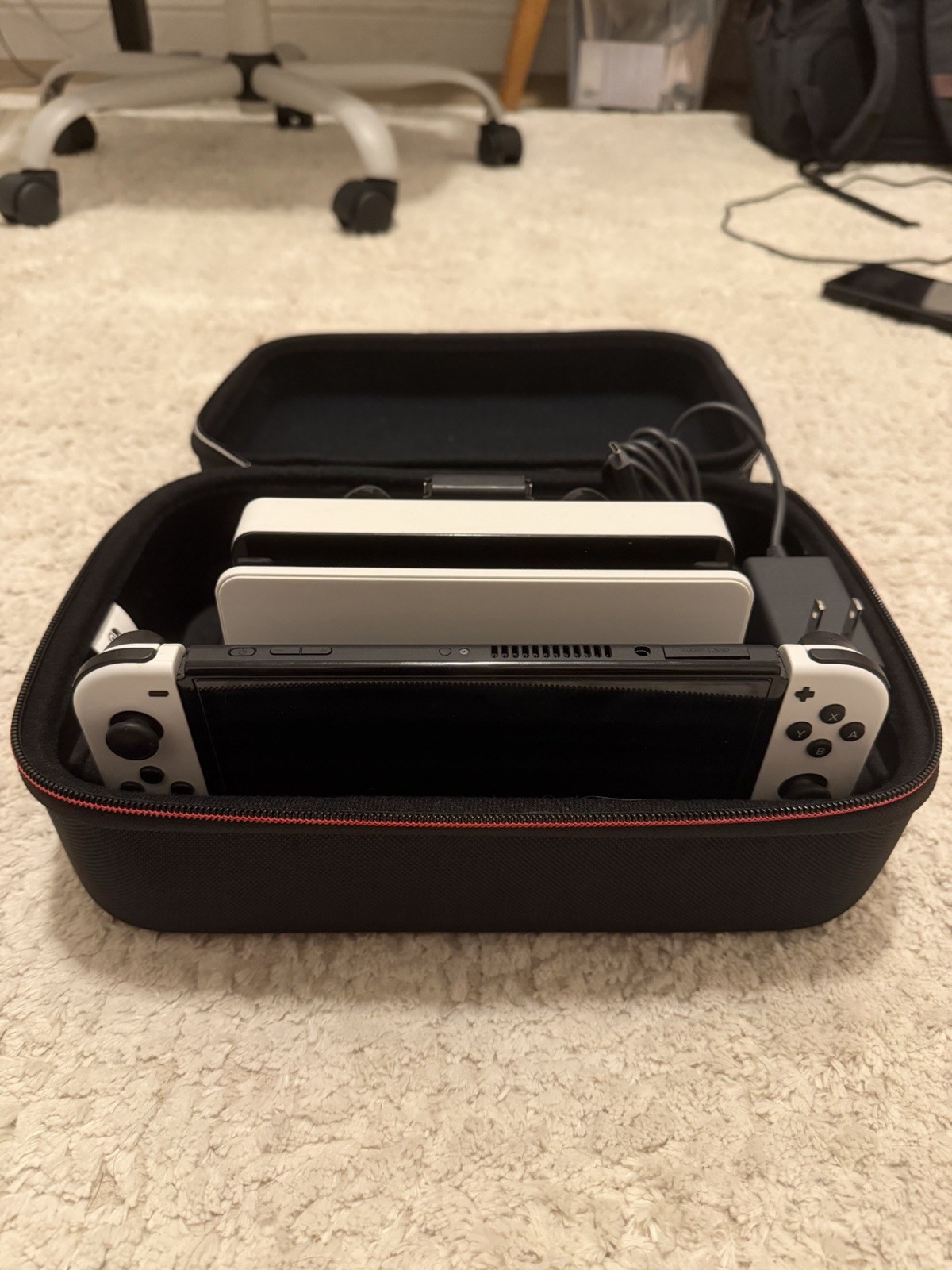 Nintendo Switch OLED HEG-001 w/ 2 Cases + Extra Screen Protectors