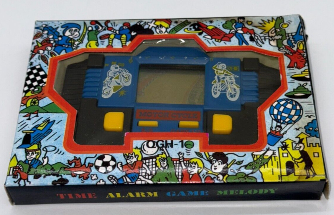 MOTORCYCLE – LCD Game & Watch Portable Console – 1990’s – DEADSTOCK – BOXED