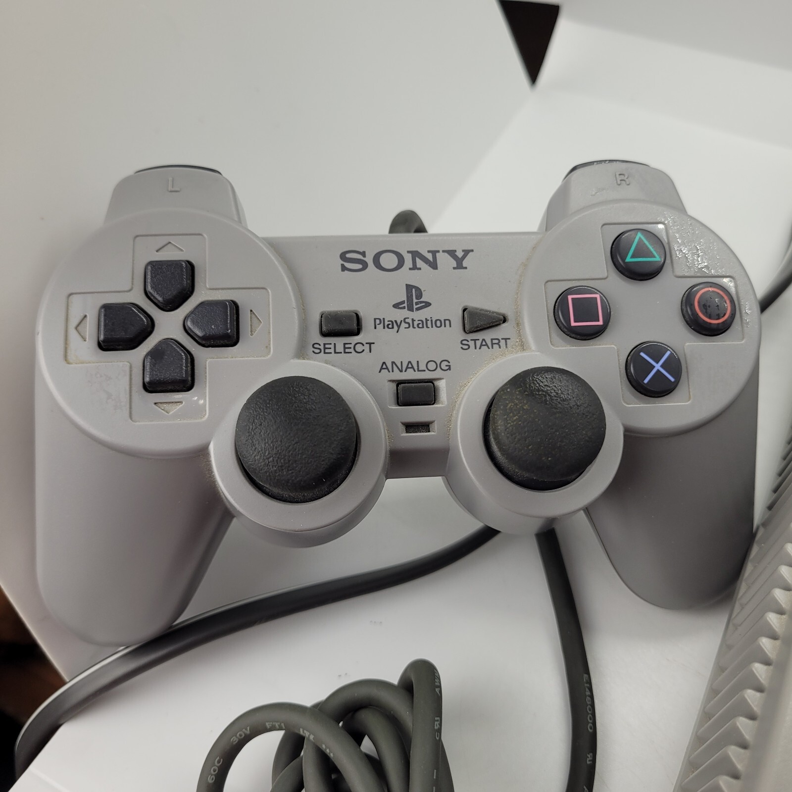 Sony PlayStation PS1 Dual Shock Console Model SCPH-9001 Controller Memory Card