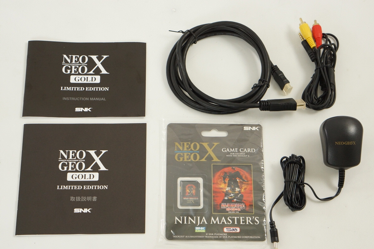NEO GEO X GOLD CONSOLE GOOD Handheld System with Arcade Stick 20 Games X0905