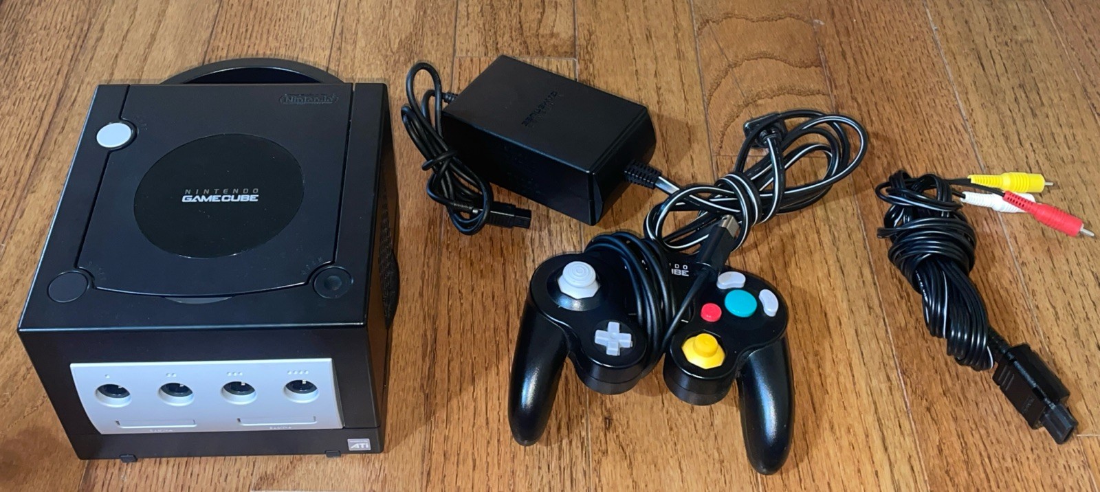 Nintendo GameCube Console Bundle Tested Works Controller Cables DOL-001 Cleaned