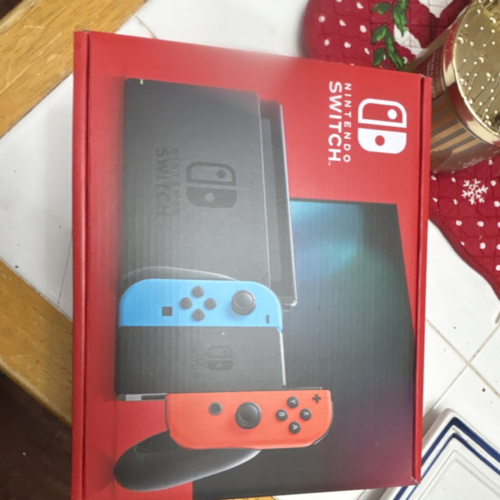 Nintendo Switch Home Console Neon Red & Blue Joy-Con Wi-Fi HDMI Multicolor