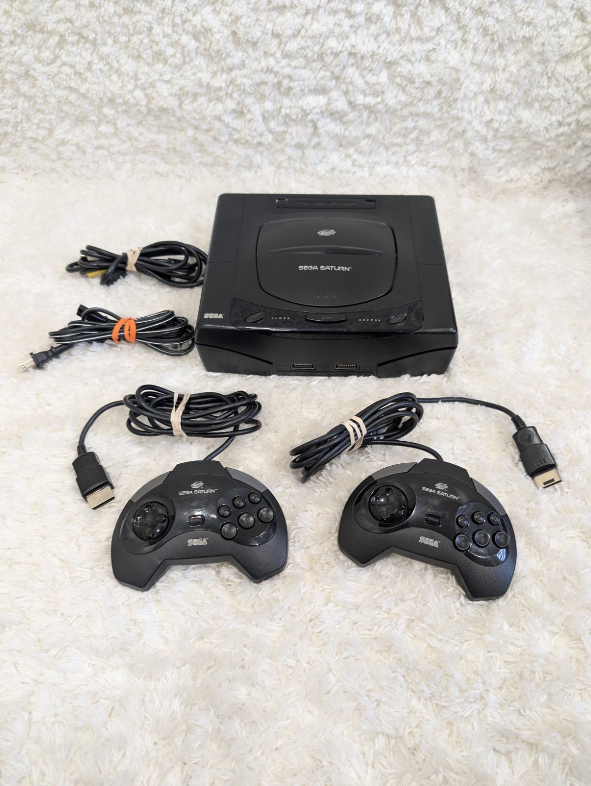 Sega Saturn Console System MK-80000 With 2 Controllers & Dragon Ball Z Game