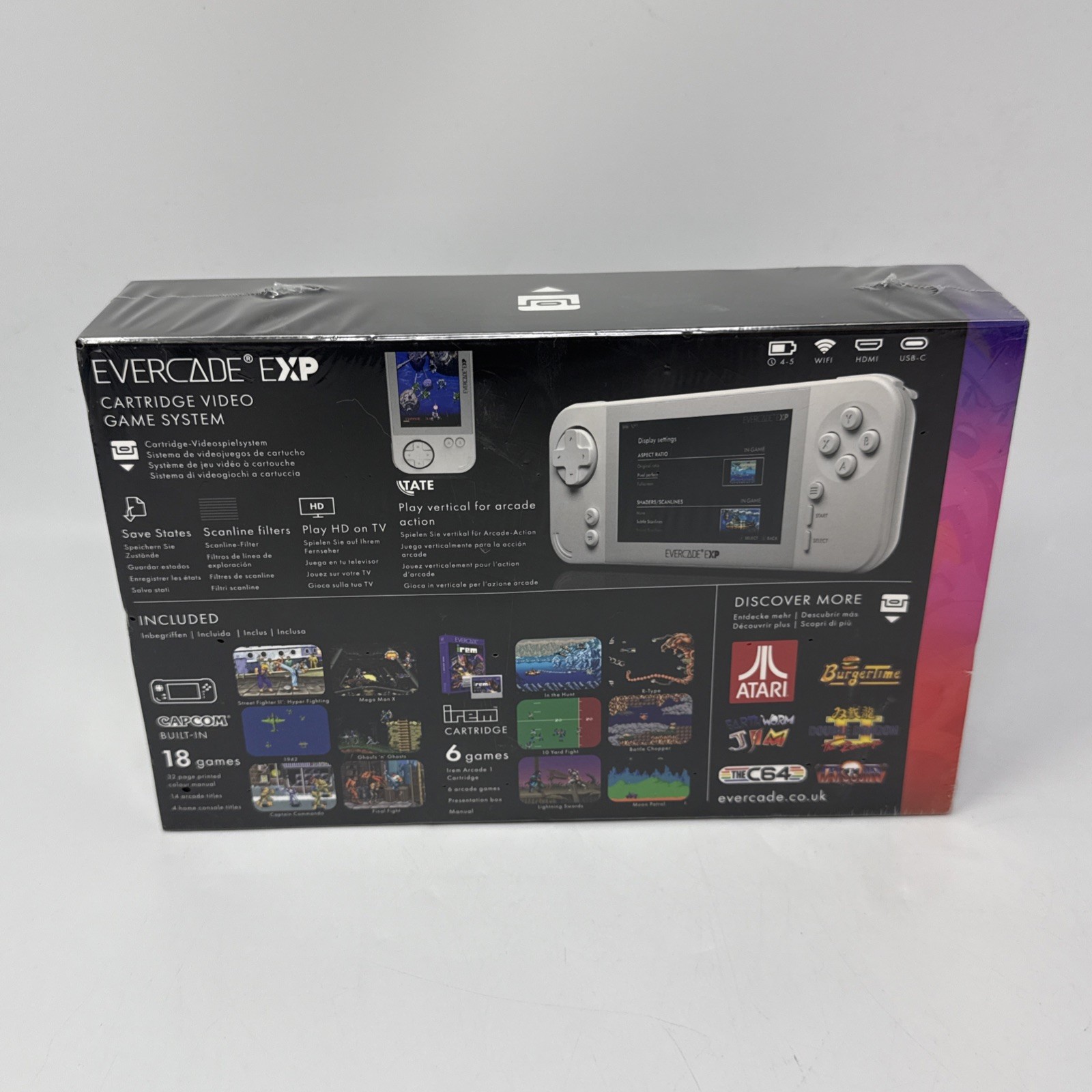 Blaze Evercade EXP Handheld Video Game System Console w/ Capcom Games New Sealed
