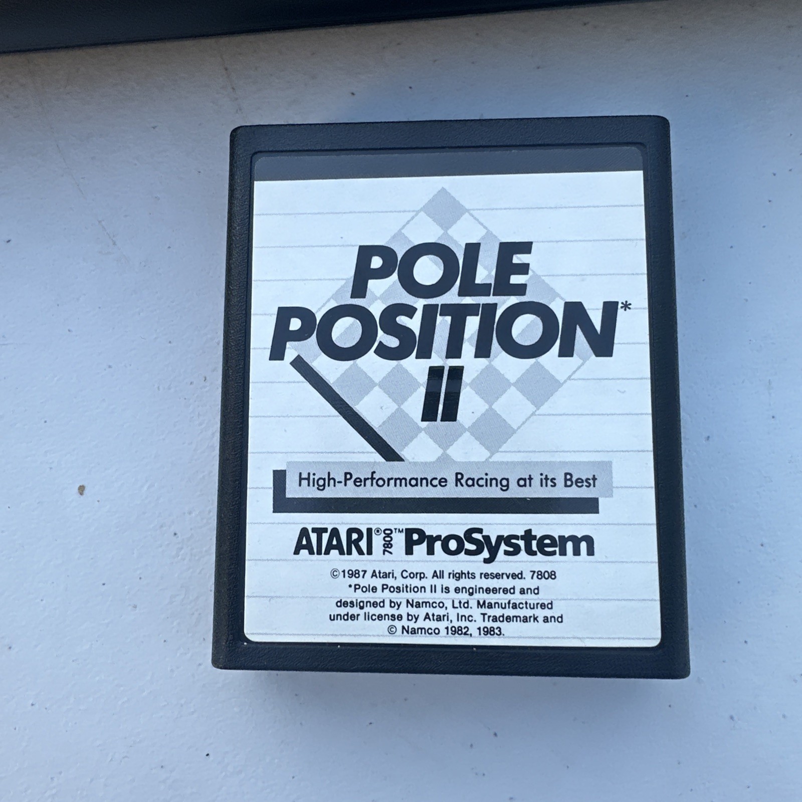 VTG Atari 7800 ProSystem Console 2 Controllers Pole Position II Tested Bundle