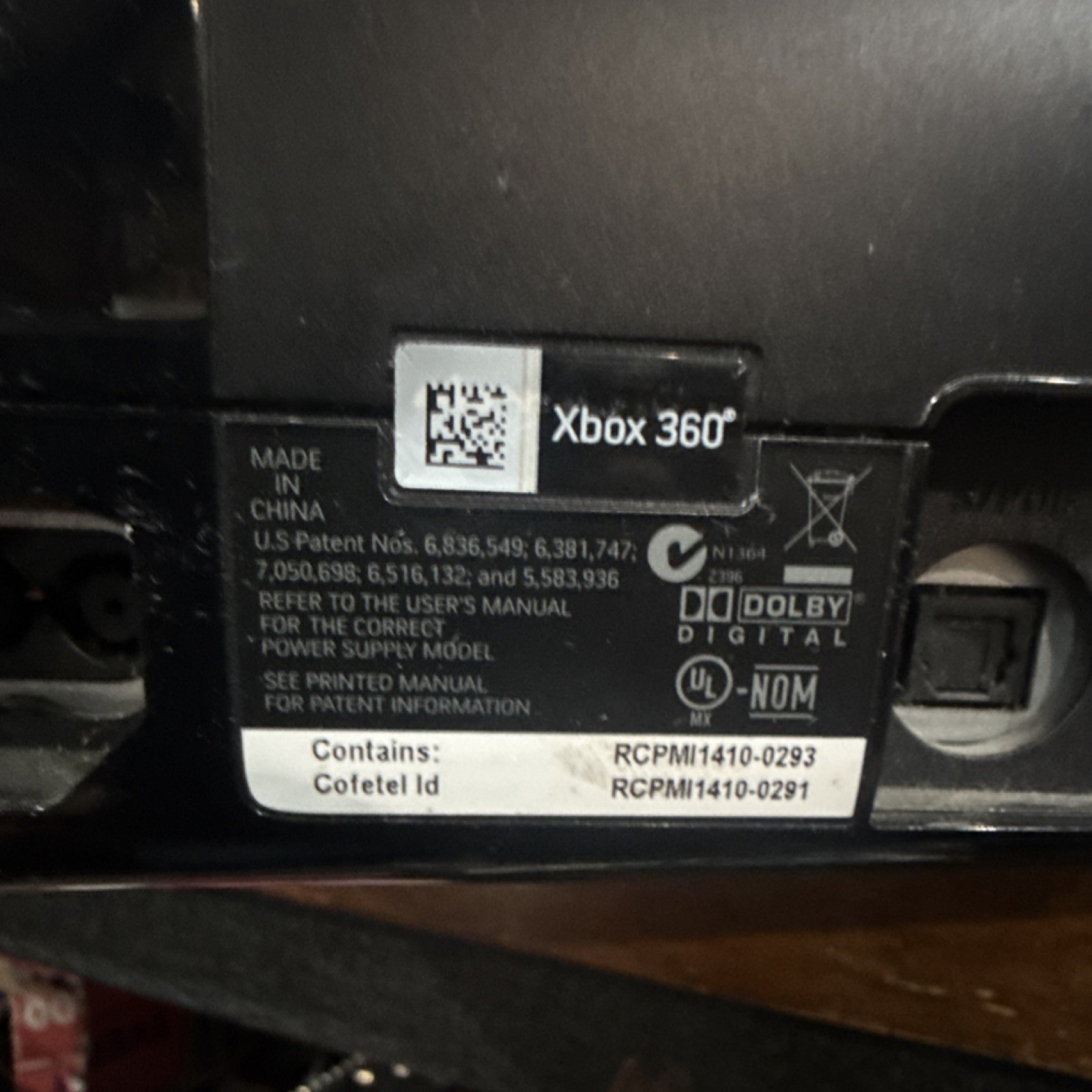 Microsoft Xbox 360 Home Console Black HDMI USB Ethernet Dolby Digital 2011