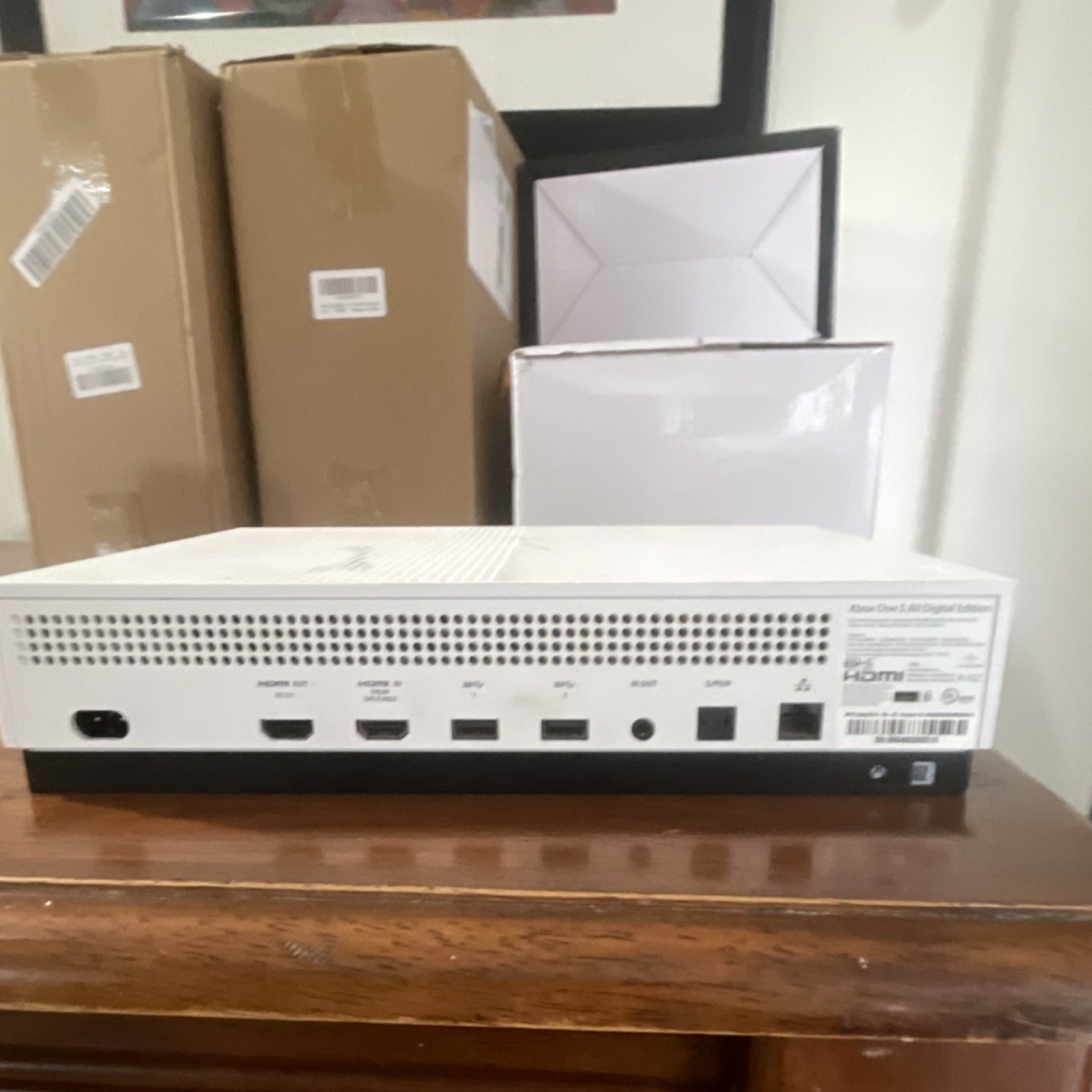 Microsoft Xbox One S All Digital Edition Console White Wi-Fi HDMI USB-A Ethernet