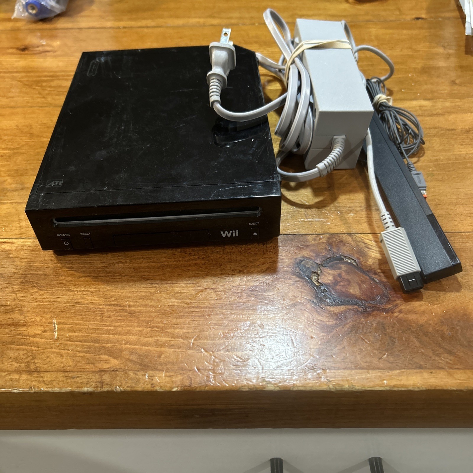 Nintendo Wii Black Console With Cords Tested And Works – See Pics